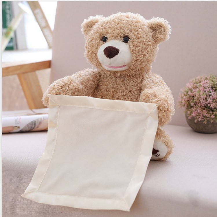 Interactive Peekaboo Teddy Bear – Cute Soft Singing Plush Toy for Babies & Toddlers